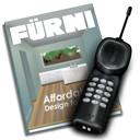 Icono furni, catalogo, telefono